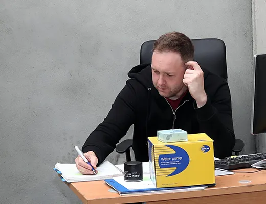 team member working at the desk